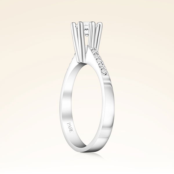 0,50 Karat Kolu Taşlı Tektaş Pırlanta Yüzük - Pare Pırlanta