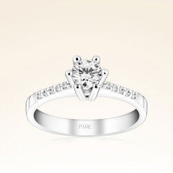 0,50 Karat Kolu Taşlı Tektaş Pırlanta Yüzük - 1