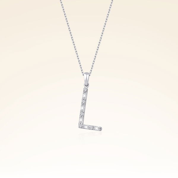 L Harf Pırlanta Kolye - Pare Pırlanta