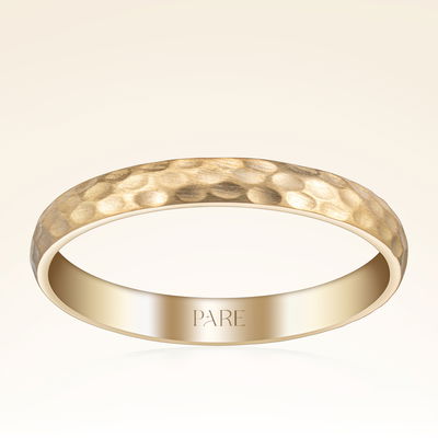 Mat Çekiç Erkek Alyans - Pare Pırlanta