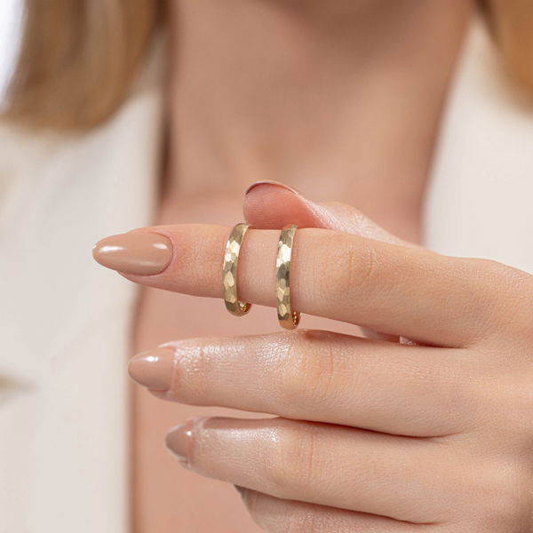 Mat Dövme Çift Alyans - Pare Pırlanta