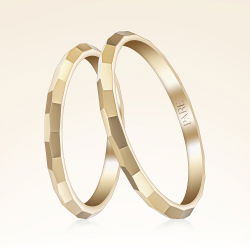 Modern Geometrik Çift Alyans - PRA0007-D - 1
