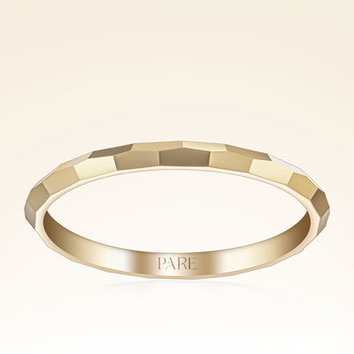 Modern Geometrik Erkek Alyans - Pare Pırlanta