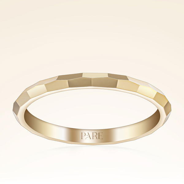 Modern Geometrik Kadın Alyans - Pare Pırlanta