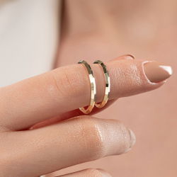 Modern Geometrik Kadın Alyans - 5