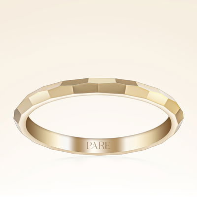 Modern Geometrik Kadın Alyans - Pare Pırlanta