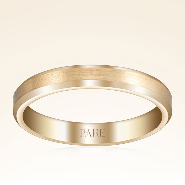 Ortası Mat Klasik Kadın Alyans - Pare Pırlanta