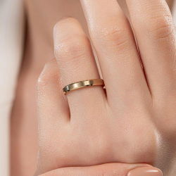 Ortası Mat Klasik Kadın Alyans - 3