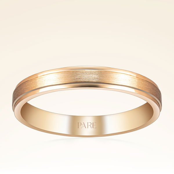 Ortası Mat Modern Erkek Alyans - Pare Pırlanta