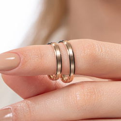 Ortası Mat Modern Kadın Alyans - 5