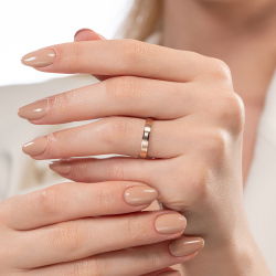 Ortası Mat Modern Kadın Alyans - 2