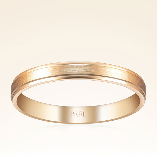 Ortası Mat Modern Kadın Alyans - Pare Pırlanta