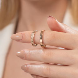 Özel Tasarım Vintage Kalemli Kadın Alyans - 4