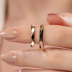 Piramit Çift Alyans - 3