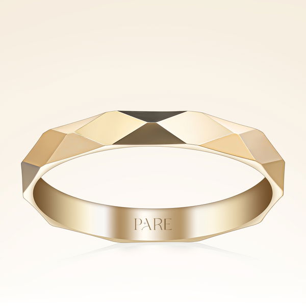 Piramit Erkek Alyans - Pare Pırlanta