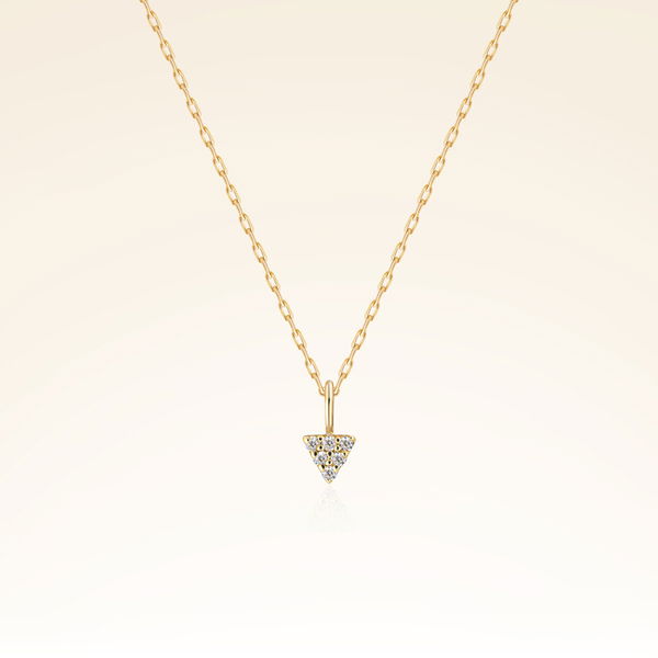0,02 Karat Pırlanta Üçgen Kolye - Pare Pırlanta