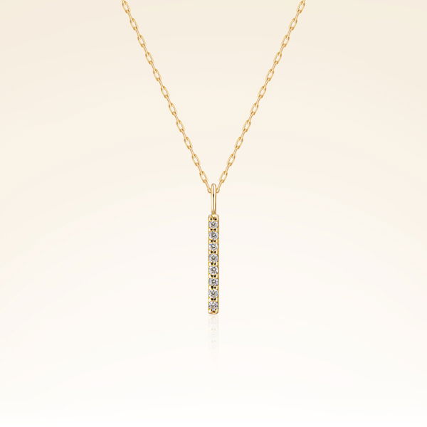 0,04 Karat Pırlanta Taşlı Sıralı Kolye - Pare Pırlanta