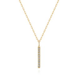 0,04 Karat Pırlanta Taşlı Sıralı Kolye - PR01546 - 1