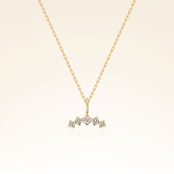 0,05 Karat Pırlanta Beştaş Kolye - Pare Pırlanta