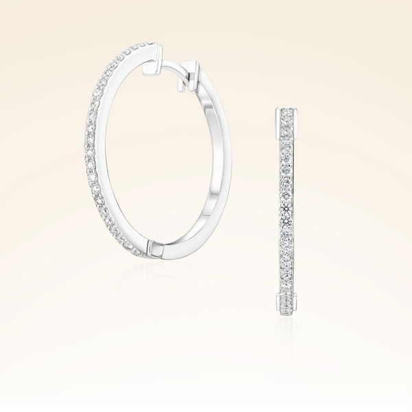 0,45 Karat Pırlanta Halka Küpe - Pare Pırlanta