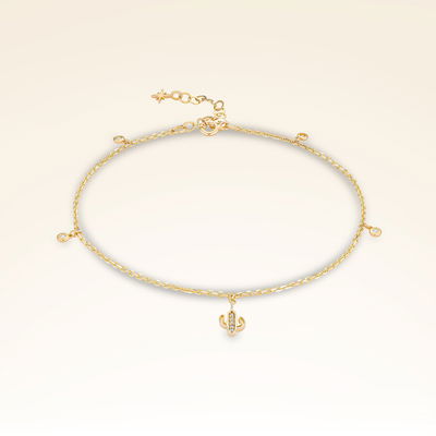 0,06 Karat Pırlanta Kaktüs Halhal - Pare Pırlanta