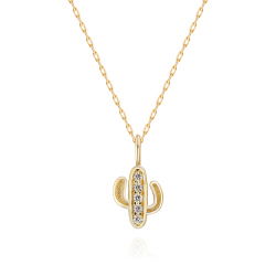 0,02 Karat Pırlanta Kaktüs Kolye - PR01558 - 1