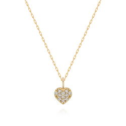 0,05 Karat Pırlanta Kalp Kolye - PR01562 - 1