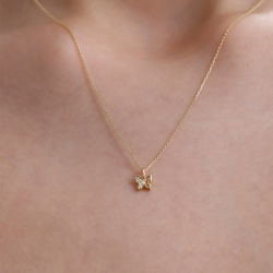 0,01 Karat Pırlanta Kelebek Kolye - PR01549 - 4