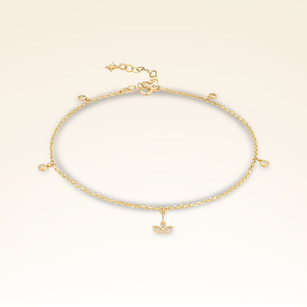 0,05 Karat Pırlanta Lotus Halhal - Pare Pırlanta