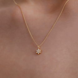 0,10 Karat Pırlanta Yıldız Kolye - PR01550 - 3