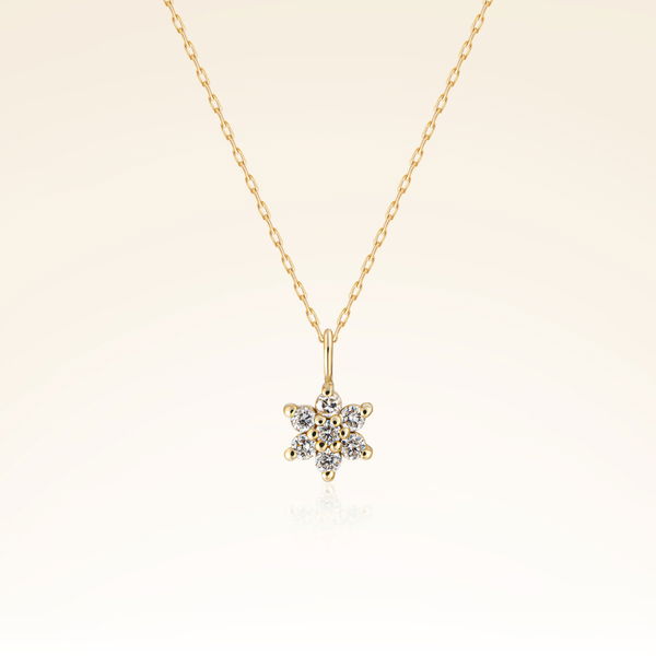 0,10 Karat Pırlanta Yıldız Kolye - Pare Pırlanta