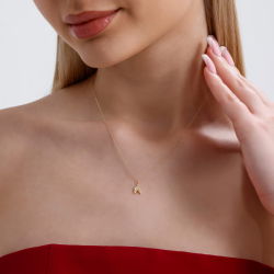 0,02 Karat Pırlanta Minimal Kolye - PR01560 - 2
