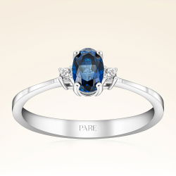 0,64 Karat Pırlanta Safir Yüzük - PR00143 - 1