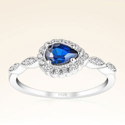 0,50 Karat Pırlantalı Safir Yüzük - PR01390 - 1