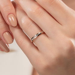 Pırlanta Sıra Taşlı Kadın Alyans - 3