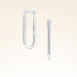 0,30 Karat Pırlanta Tasarım Halka Küpe - 1