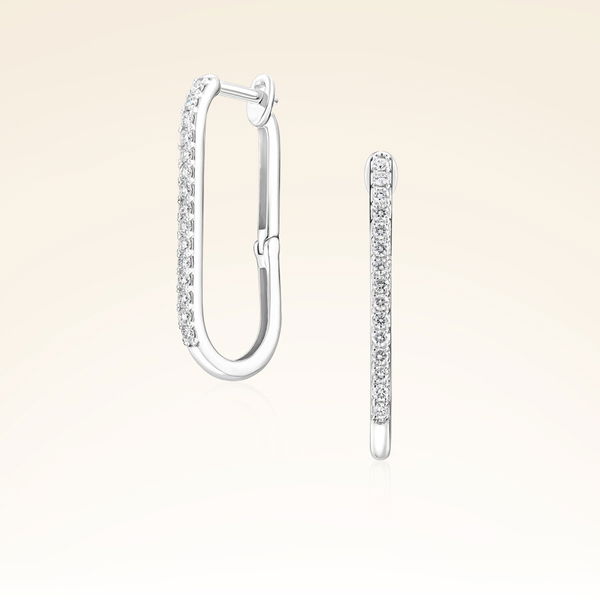 0,30 Karat Pırlanta Tasarım Halka Küpe - Pare Pırlanta