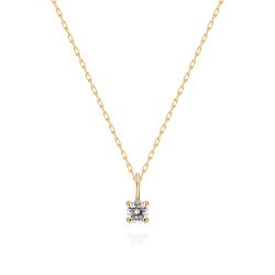 0,06 Karat Pırlanta Tektaş Kolye - PR01553 - 1