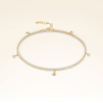 0,05 Karat Pırlanta Tohum Halhal - Pare Pırlanta