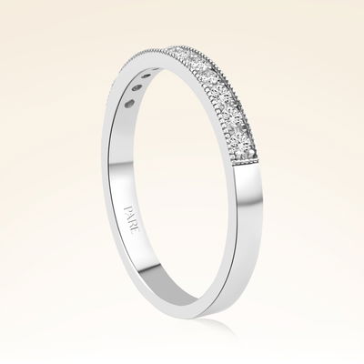 0,24 Karat Pırlanta Yarımtur Yüzük - Pare Pırlanta