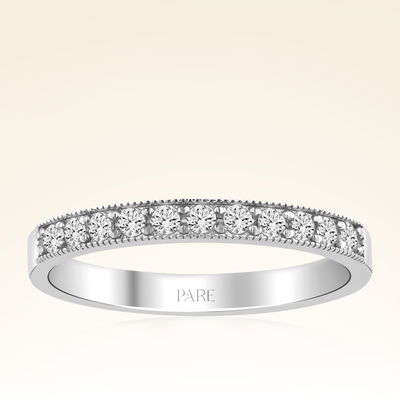 0,24 Karat Pırlanta Yarımtur Yüzük - Pare Pırlanta