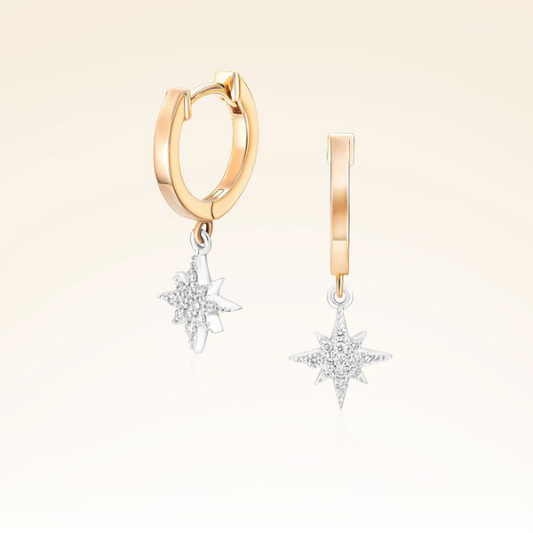 0,12 Karat Pırlanta Yıldız Küpe - Pare Pırlanta