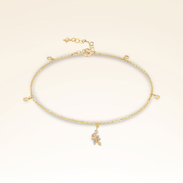 0,10 Karat Pırlanta Zeytindalı Halhal - Pare Pırlanta