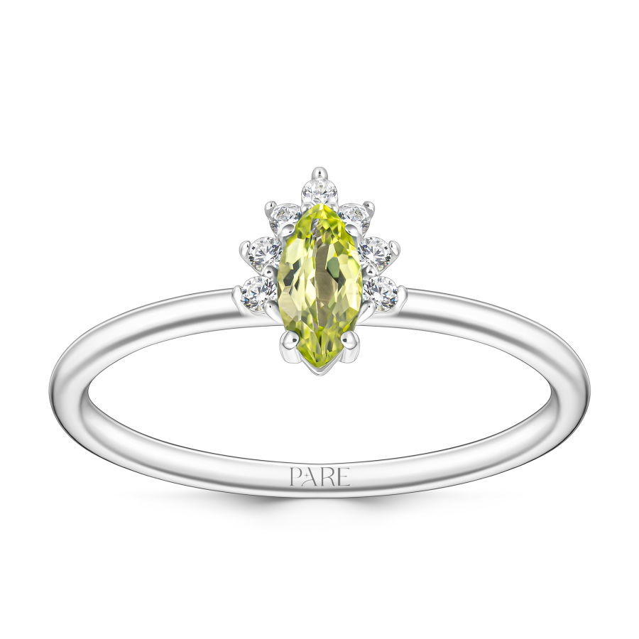 0,29 Karat Pırlantalı Peridot Yüzük - PR01207 - 1