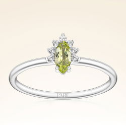 0,29 Karat Pırlantalı Peridot Yüzük - PR01207-8 - 1
