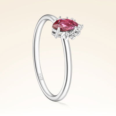 0,28 Karat Pırlantalı Rhodolite Yüzük - PR01209-8 - Pare Pırlanta