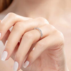 0,25 Karat Pırlantalı Sonsuzluk Yüzük - 4