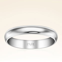 Platin Kalın Bombeli 4mm Kadın Alyans - 1