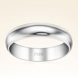 Platin Kalın Bombeli 5mm Kadın Alyans - PRA0048 - 1