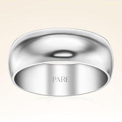 Platin Kalın Bombeli 7mm Kadın Alyans - 1